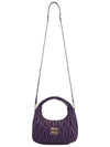 Wander Materasse Nappa Leather Mini Hobo Tote Bag Violet - MIU MIU - BALAAN 7