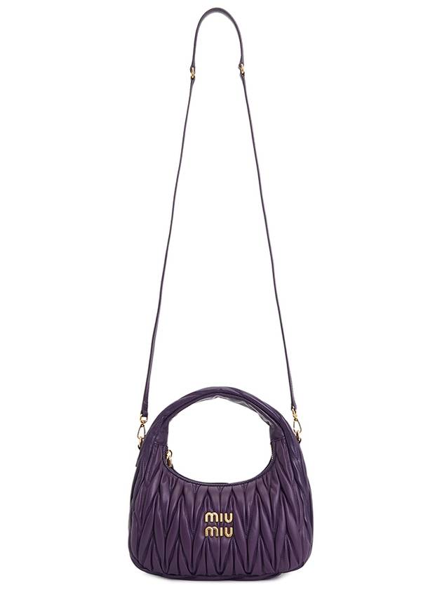 Wander Materasse Nappa Leather Mini Hobo Tote Bag Violet - MIU MIU - BALAAN 7