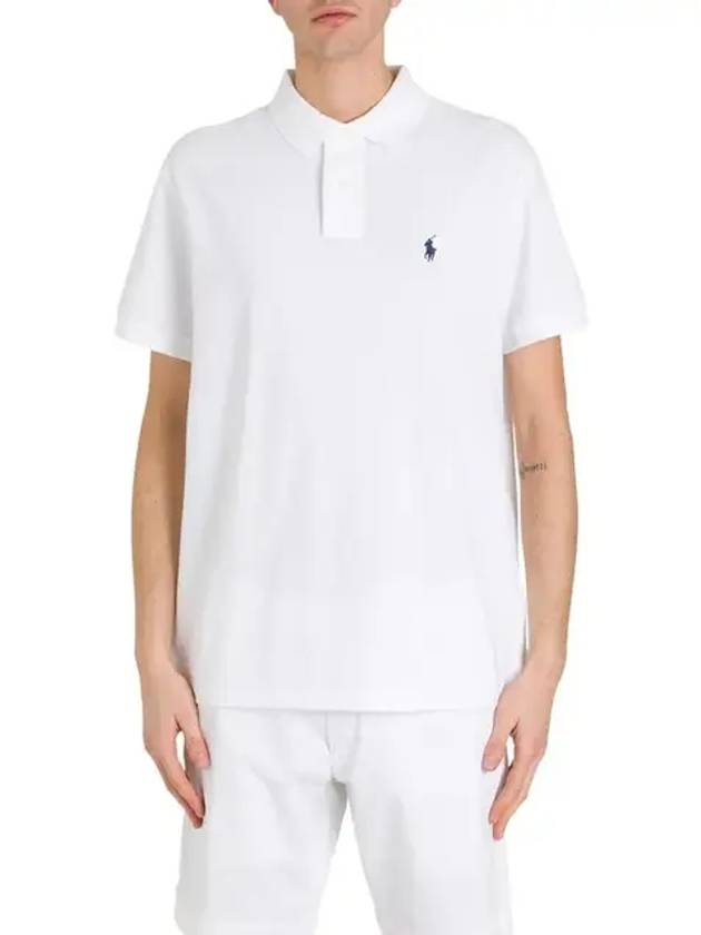 Men's Embroidered Logo PK Shirt White - POLO RALPH LAUREN - BALAAN 3