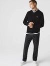 V Neck Cotton Classic Fit Knit Top Black - LACOSTE - BALAAN 3