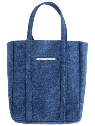 Small Denim Tote Bag Blue - C WEAR BY THE GENIUS - BALAAN 1