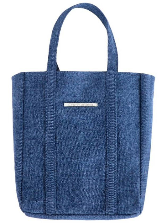 Denim Mini Tote Bag Blue - C WEAR BY THE GENIUS - BALAAN 2