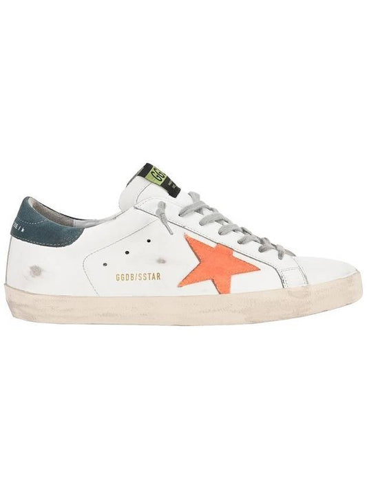 Superstar Star Leather Low Top Sneakers Orange White - GOLDEN GOOSE - BALAAN 1