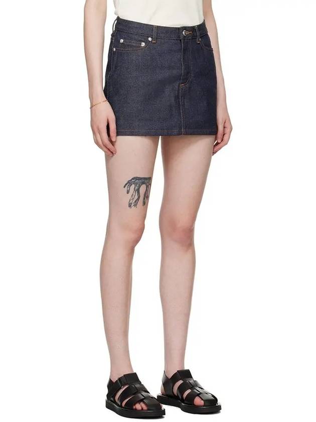 Women's Mini Jupe Denim Skirt Indigo - A.P.C. - BALAAN 3