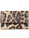 Skull Leopard Print Card Wallet Brown - ALEXANDER MCQUEEN - BALAAN 2