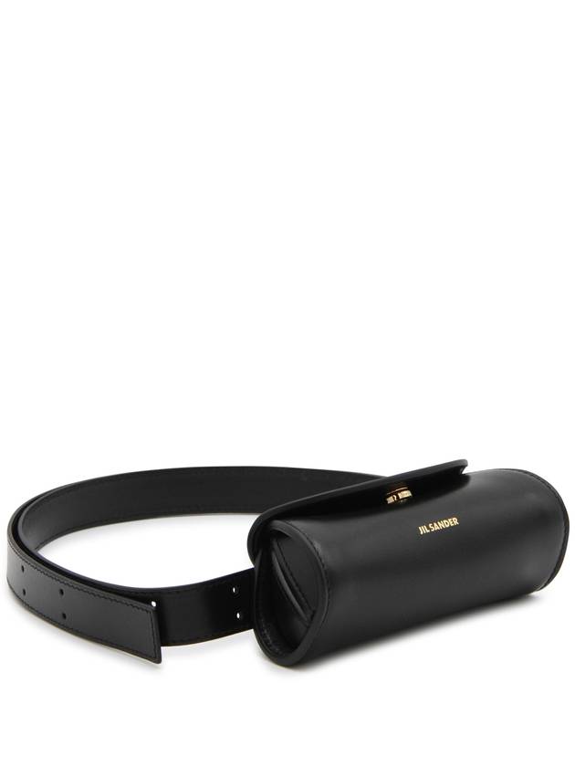 Mini Cannolo Leather Belt Bag Black - JIL SANDER - BALAAN 4