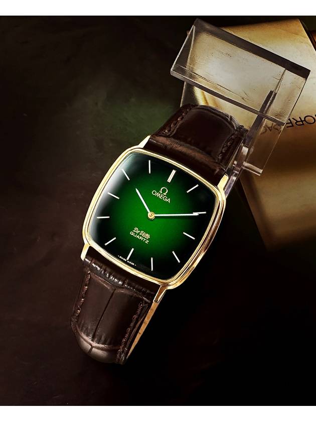 Vintage DeVille Green Two Tone Dial Men s Quartz Watch - OMEGA - BALAAN 8