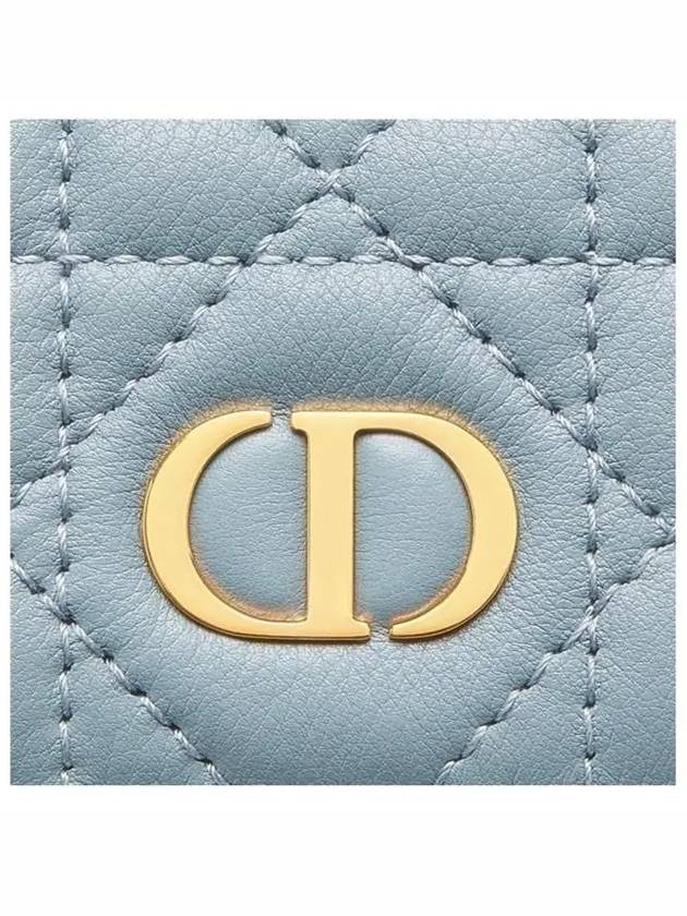 Caro XS Supple Cannage Calfskin Card Wallet Blue - DIOR - BALAAN 5