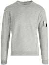 Light Fleece Sweatshirt Grey Melange - CP COMPANY - BALAAN 2