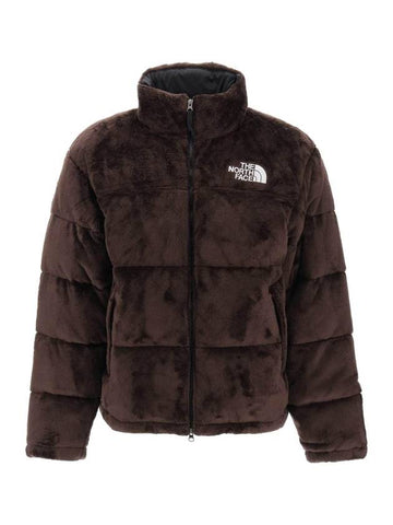 Nuptse Velor Short Down Padding Brown - THE NORTH FACE - BALAAN 1