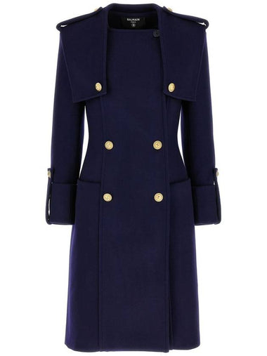 Balmain Double-Breasted Long Coat - BALMAIN - BALAAN 1