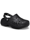 Baya Clog Platform Sandals Black - CROCS - BALAAN 1