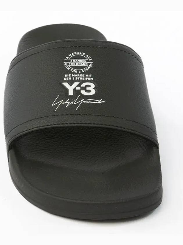 Adilette Logo Slippers Black - Y-3 - BALAAN 6