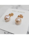 Kira Pearl Drop Earrings Champange Rose Gold - TORY BURCH - BALAAN 7