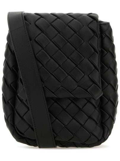 Vertical Cobble Mini Leather Cross Bag Black - BOTTEGA VENETA - BALAAN 2