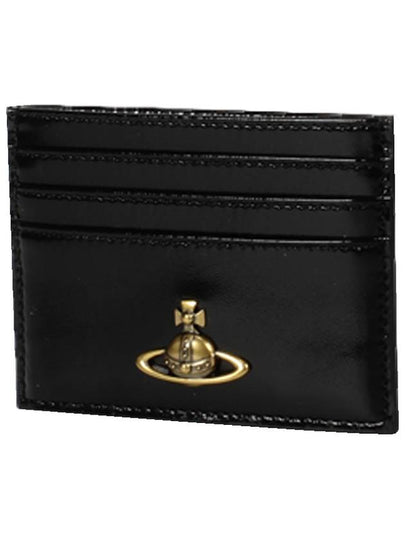 Orb Logo Leather Card Wallet Black - VIVIENNE WESTWOOD - BALAAN 2