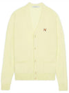 Fox Head Patch Classic Wool Cardigan Yellow - MAISON KITSUNE - BALAAN 2