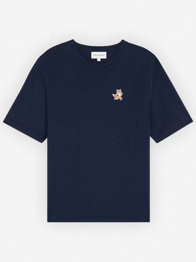 Speedy Fox Patch Comfort Short Sleeve T-Shirt Navy - MAISON KITSUNE - BALAAN 2