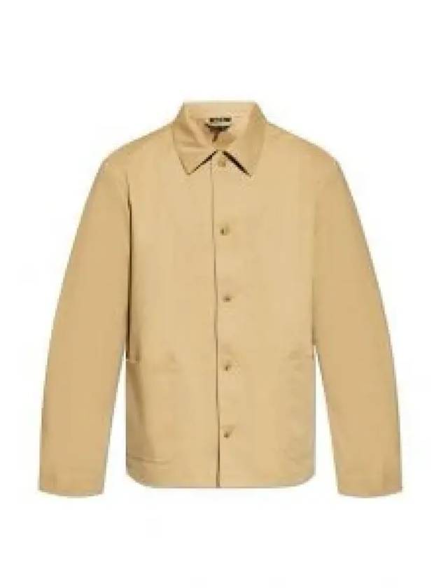 Kerlouan Logo Twill Shirt Jacket Beige - A.P.C. - BALAAN 2