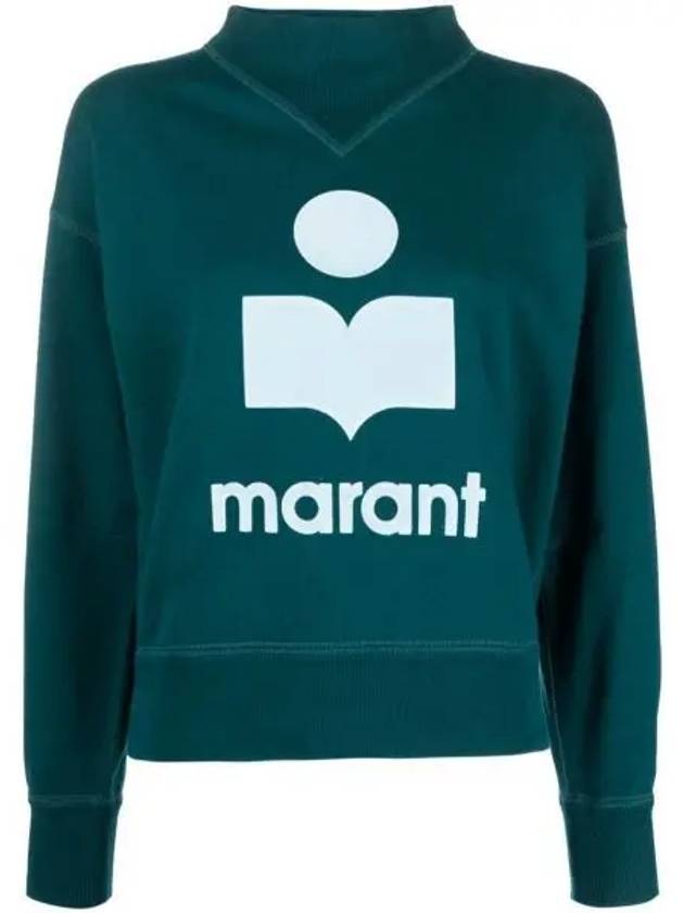 Moby Logo Print Sweatshirt Teal - ISABEL MARANT - BALAAN 2