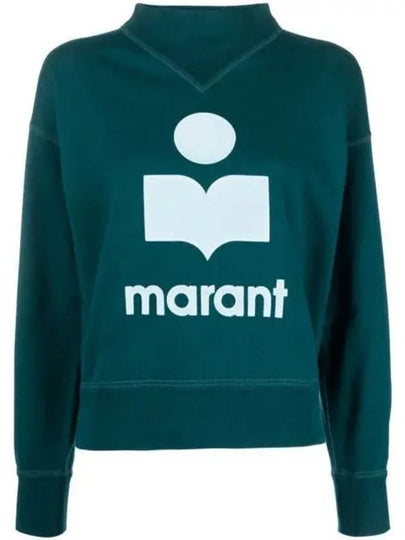 Moby Logo Print Sweatshirt Teal - ISABEL MARANT - BALAAN 2