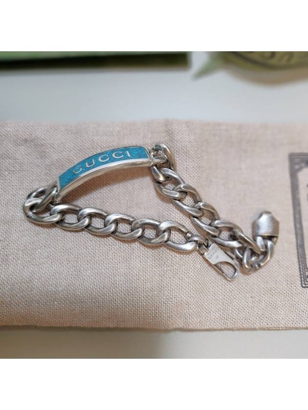 Enamel Logo Bracelet Silver - GUCCI - BALAAN 5