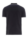 Stretch Cotton Pique Short Sleeve Polo Shirt Navy - STONE ISLAND - BALAAN 4