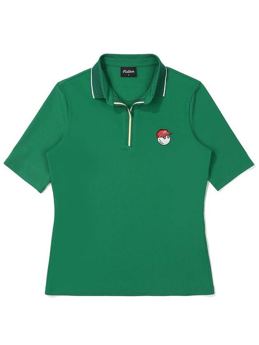 Bucket Polo T-Shirt GREEN WOMAN M3222PTS14GRN - MALBON GOLF - BALAAN 2