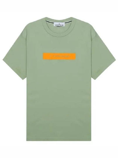 Micro Logo Print Short Sleeve T-shirt Green - STONE ISLAND - BALAAN 2