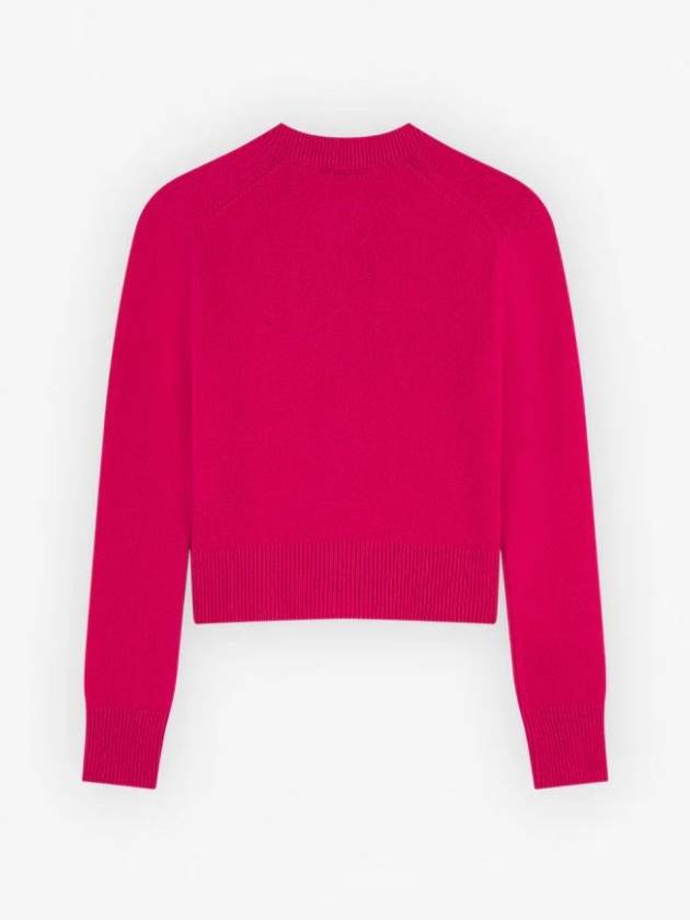 Baby Fox Cardigan Fuchsia Pink Women s - MAISON KITSUNE - BALAAN 4