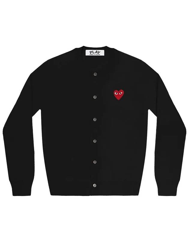 Red Heart Wappen Knit Cardigan Black - COMME DES GARCONS PLAY - BALAAN 2