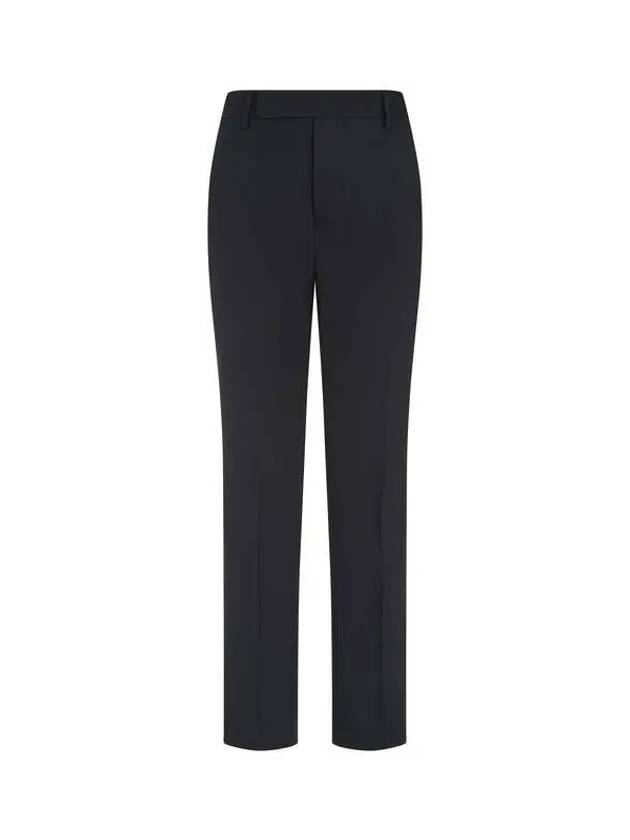 WOMEN Tapered Fit Easy Wool Pants Black - RICK OWENS - BALAAN 1