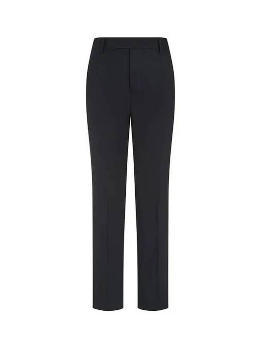 WOMEN Tapered Fit Easy Wool Pants Black - RICK OWENS - BALAAN 1