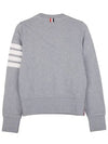 Engineered 4 Bar Stripe Loopback Jersey Knit Crewneck Sweatshirt Light Grey - THOM BROWNE - BALAAN 3