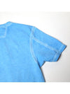 Piece Dyed Short Sleeve T-Shirt Blue - CP COMPANY - BALAAN 5