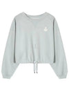 Margo Logo Crop Sweatshirt Light Blue - ISABEL MARANT - BALAAN 2