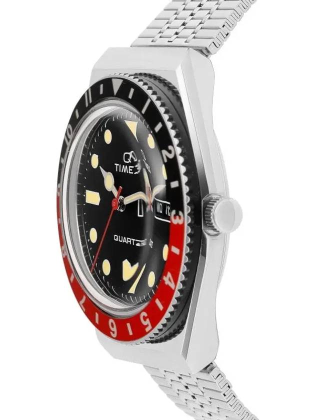 Men's Reissue Day Date 38mm Stainless Steel Watch Black Red Silver - TIMEX - BALAAN 4