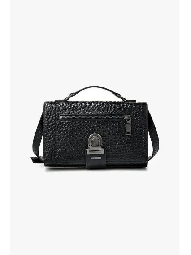 Men s Embossed Leather Top Handle Cross Bag Black - EMPORIO ARMANI - BALAAN 1