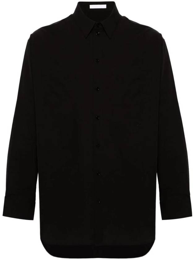 Cotton Button Up Shirt Black - HELMUT LANG - BALAAN 1