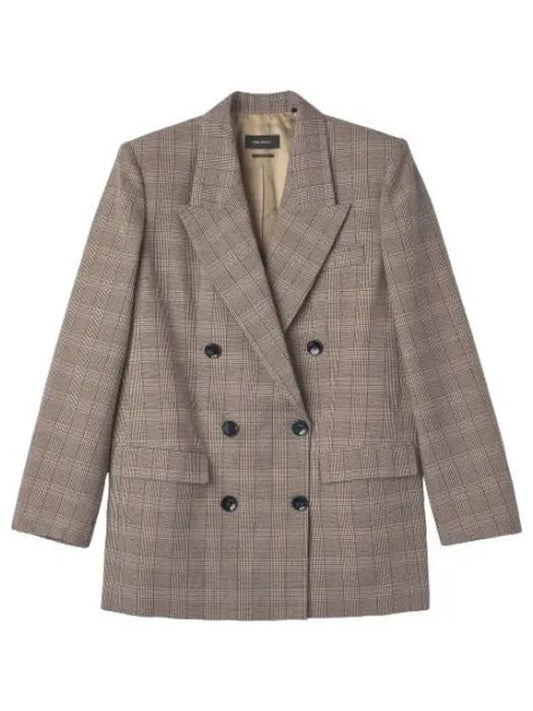 Nebeam double breasted jacket beige blue blazer suit - ISABEL MARANT - BALAAN 1