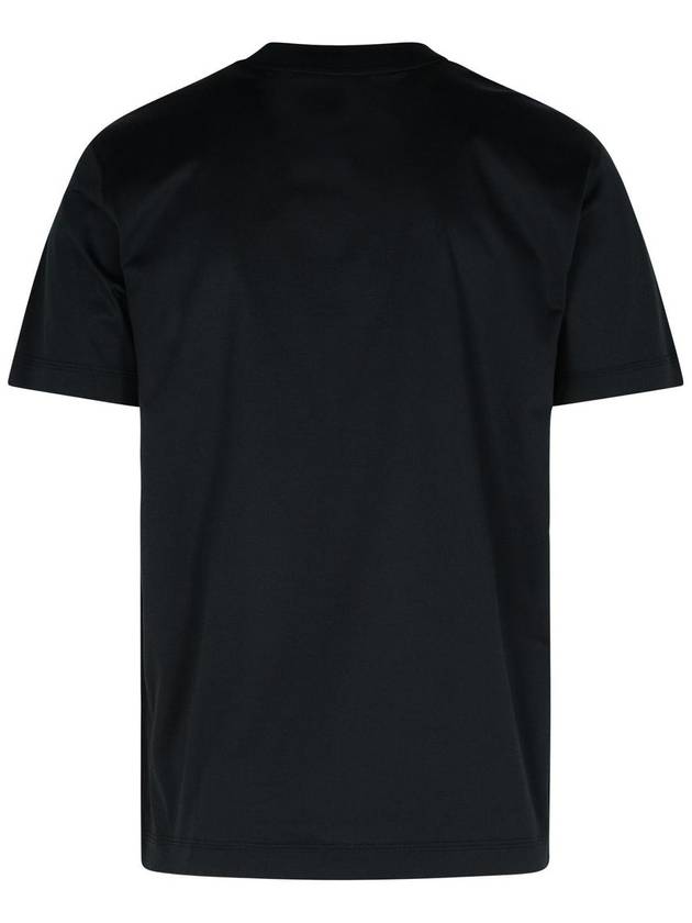 Burberry Black Cotton T-Shirt - BURBERRY - BALAAN 4