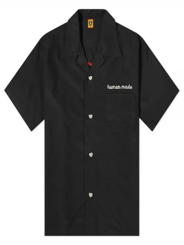 HM27SH023 BLK Bowling Short Sleeve Shirt - HUMAN MADE - BALAAN 1
