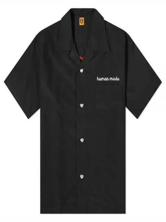 HM27SH023 BLK Bowling Short Sleeve Shirt - HUMAN MADE - BALAAN 1