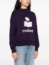 Moby Logo Cotton Sweatshirt Purple - ISABEL MARANT ETOILE - BALAAN 4