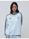 Soccer football color scheme long sleeve t shirt light blue - THE GREEN LAB - BALAAN 1