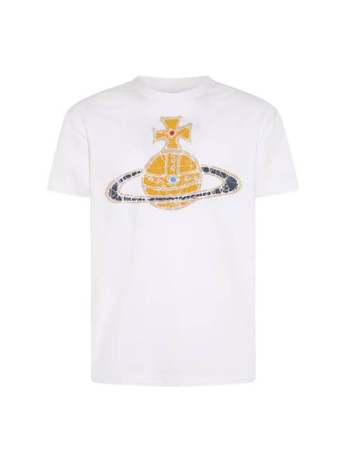 Women's Print Logo Short Sleeve T-Shirt White - VIVIENNE WESTWOOD - BALAAN 1