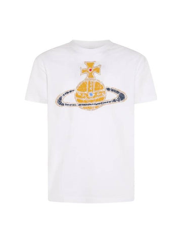 Women's Print Logo Short Sleeve T-Shirt White - VIVIENNE WESTWOOD - BALAAN 1