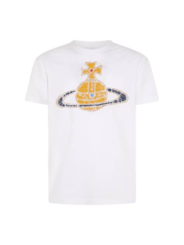 Women's Print Logo Short Sleeve T-Shirt White - VIVIENNE WESTWOOD - BALAAN 1