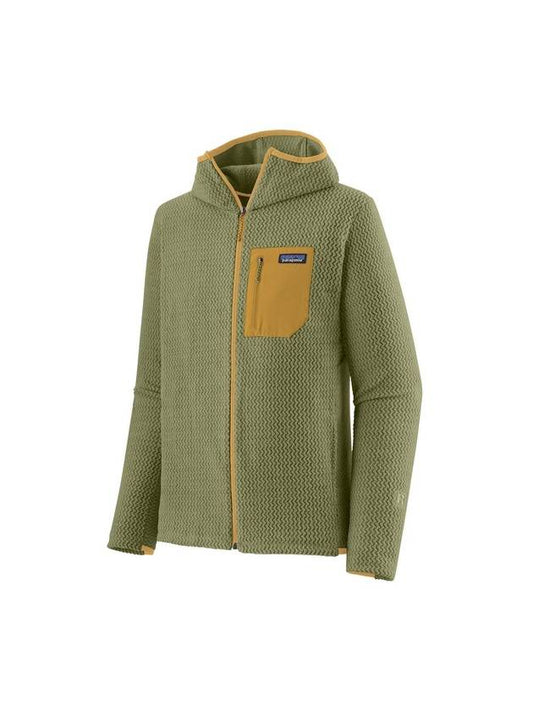 Men's R1 Air Zip-Neck Long Sleeve T-shirt Buckhorn Green - PATAGONIA - BALAAN 1