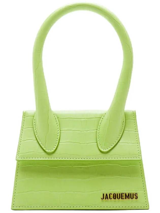 Le Chiquito Moyen Leather Tote Bag Light Green - JACQUEMUS - BALAAN 3